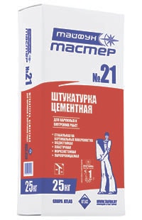 Цементная штукатурка Тайфун Мастер №21 25 кг
